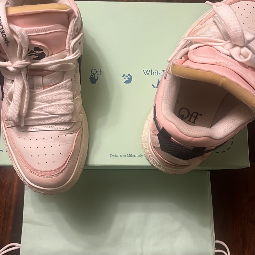 Off White Midtop Sponge Sneaker - image 4